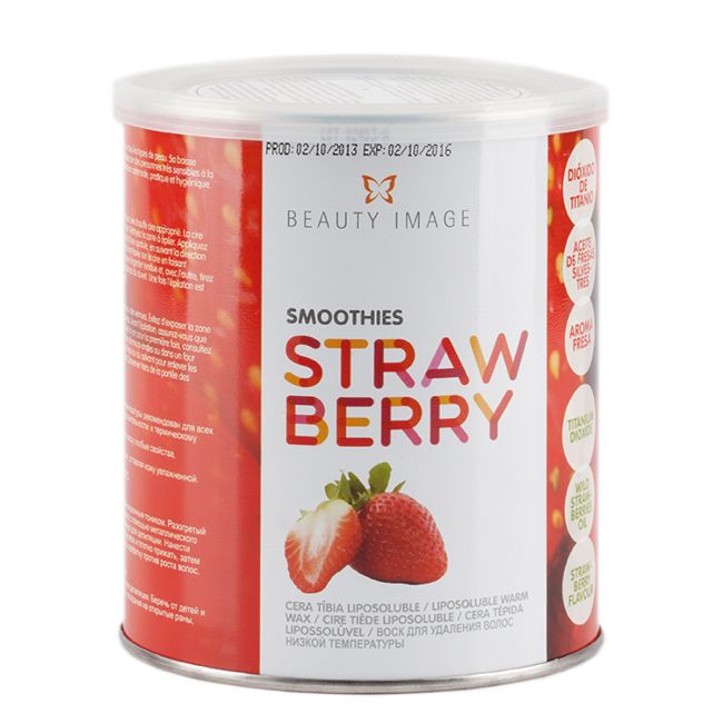 BEAUTY IMAGE STRAWBERRY kūno depiliacinis vaškas, 800 ml