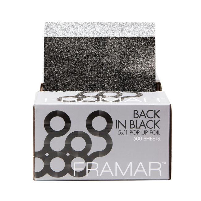 FRAMAR BACK IN BLACK plaukų dažymo folijos lapeliai (500 vnt.)