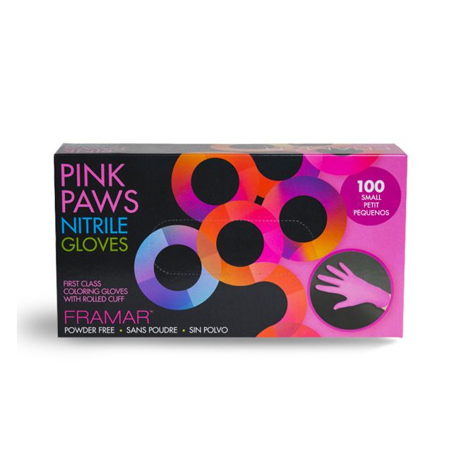 FRAMAR PINK PAWS nitrilinės vienkartinės pirštinės (100 vnt.)