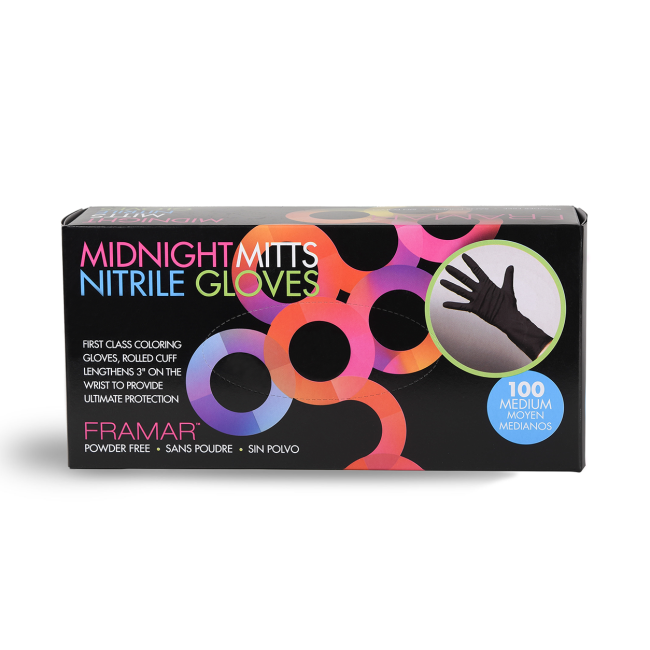FRAMAR MIDNIGHT MITTS nitrilinės vienkartinės pirštinės (100 vnt.)