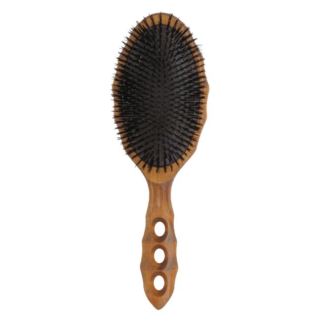 Y.S.PARK WOOD AIR VENT CUSHION HAIR GLOSS FLAT ECO TORTOISE STYLER plaukų šepetys