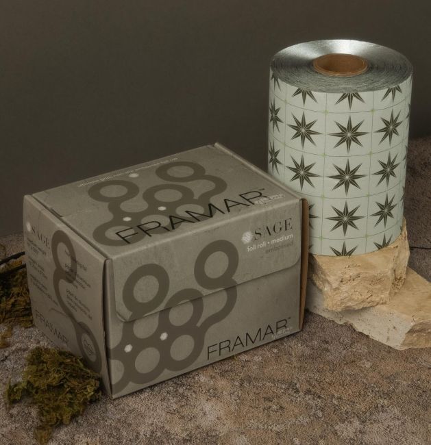 FRAMAR M NEUTRALS SAGE plaukų dažymo folija rulone