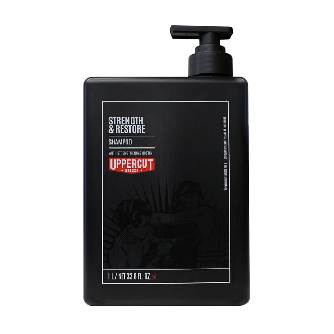 UPPERCUT DELUXE STRENGTH & RESTORE plaukų šampūnas, 1 l