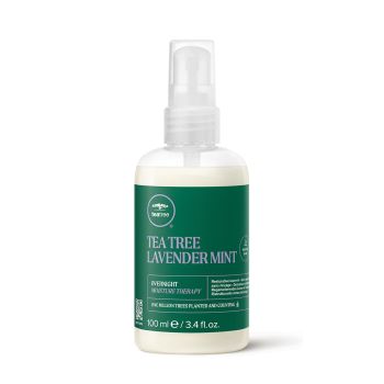 TEA TREE LAVENDER MINT OVERNIGHT MOISTURE THERAPY naktinė plaukų priežiūros priemonė, 100 ml