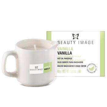BEAUTY IMAGE VANILLA aromatinė žvakė - masažinis aliejus, 80 g
