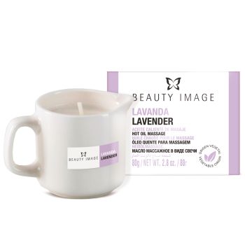 BEAUTY IMAGE LAVENDER aromatinė žvakė - masažinis aliejus, 80 g