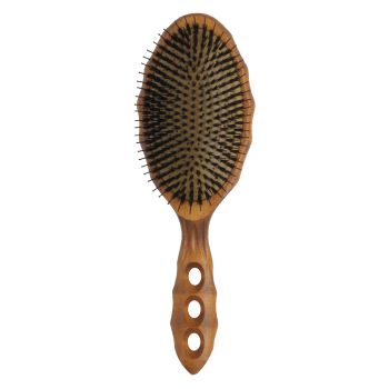 Y.S.PARK WOOD AIR VENT CUSHION HAIR GLOSS FLAT ECO TORTOISE STYLER plaukų šepetys